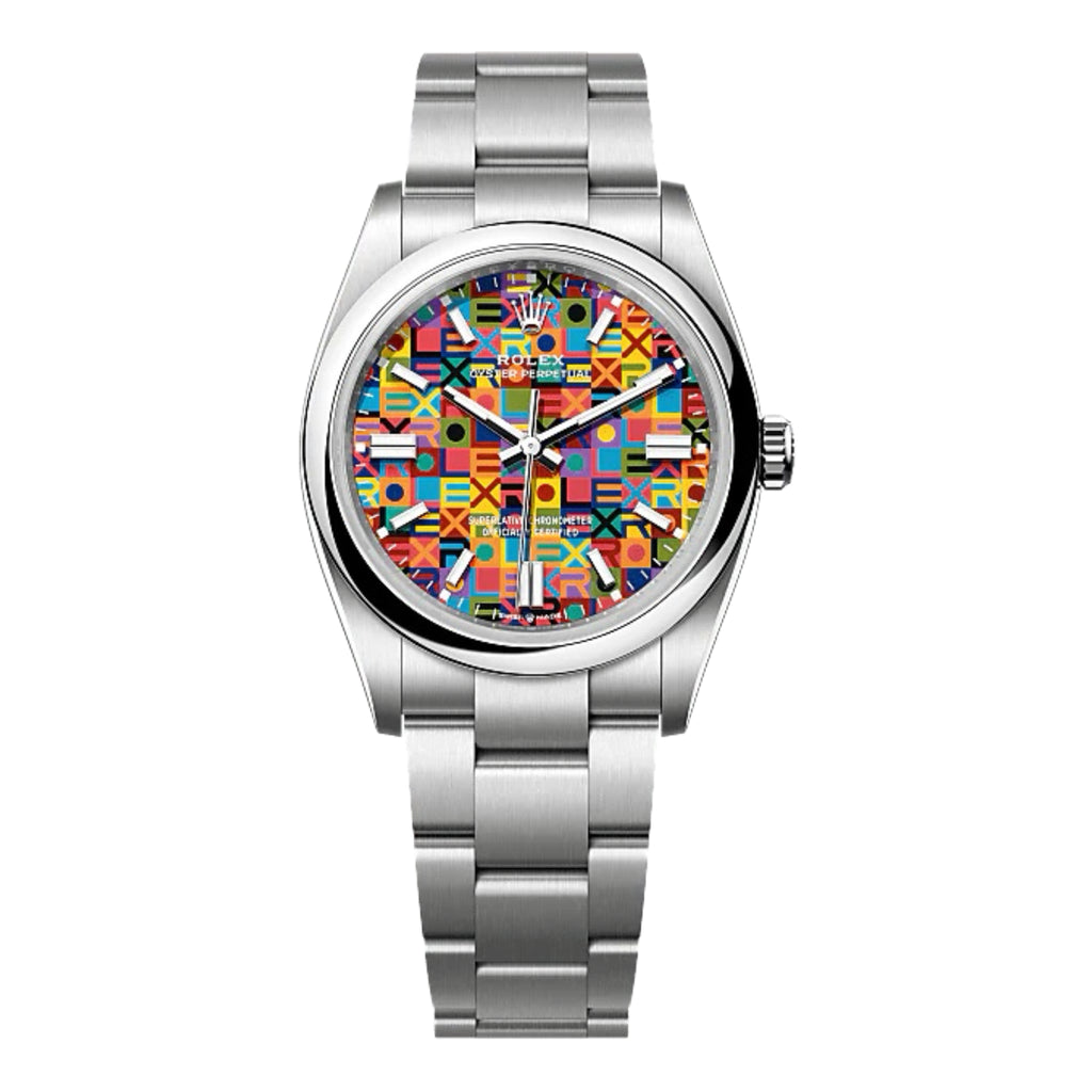 Oystersteel Luxury Oyster Perpetual Watch – Multicoloured Jubilee Dial 36mm (2026)