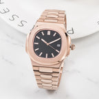 Nautilus Rose Gold Stainless Steel Quartz Watch