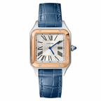 Santos-Dumont steel case and 18K rose gold bezel Watch