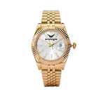 Gold-Toned Band & Case with White Dial Watch