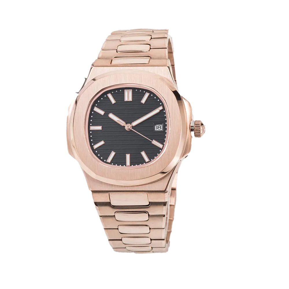 Nautilus Rose Gold Stainless Steel Quartz Watch
