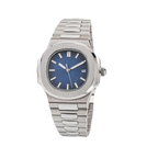 Nautilus Stainless Steel Case with Blue Dial Watch