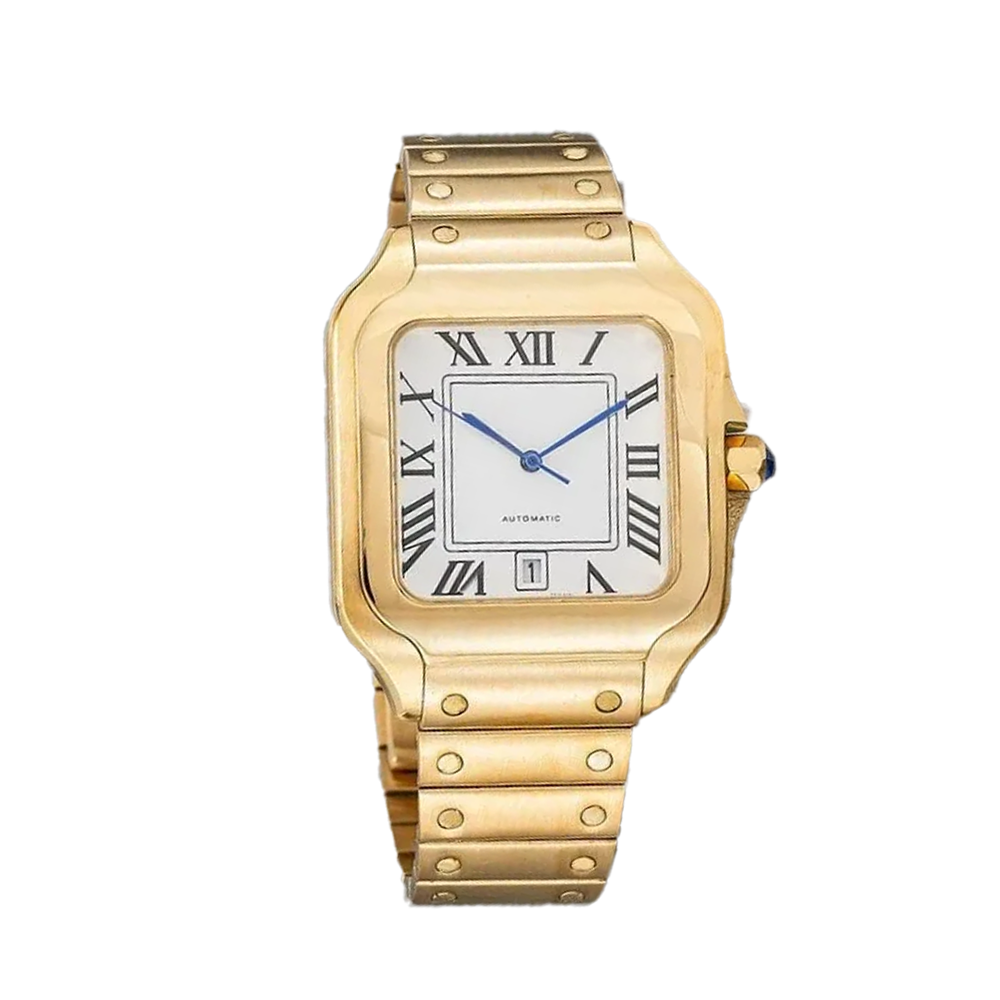 Men’s Yellow Gold Luxury Square Watch