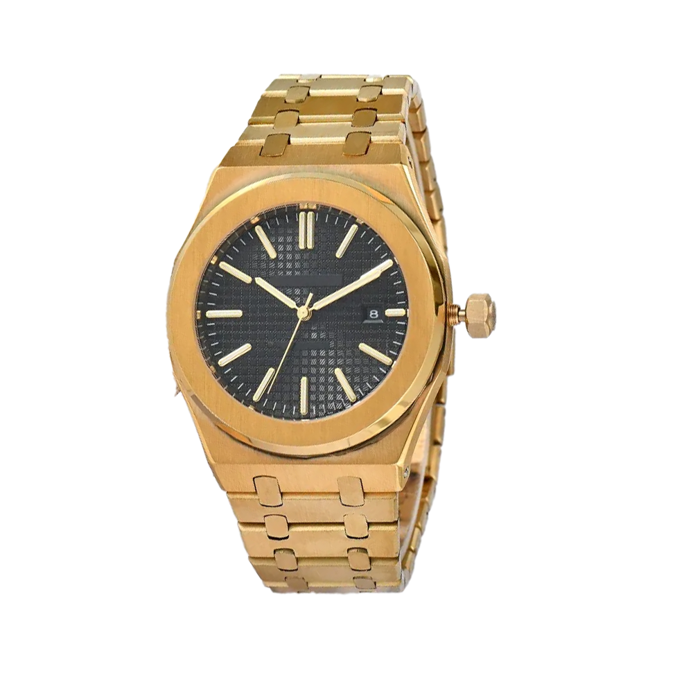 Golden Chain Black Dial Watch
