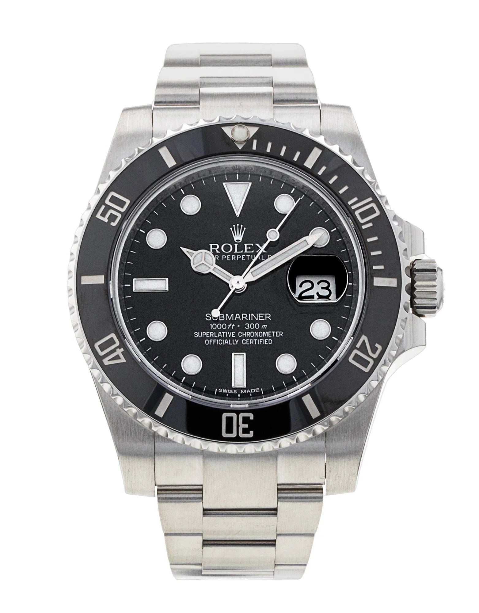 Submariner Date 40mm Stainless Steel & Black Ceramic Bezel Watch