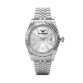 Classic Silver Dial Stainless Steel Strap Analog Watch