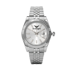 Classic Silver Dial Stainless Steel Strap Analog Watch