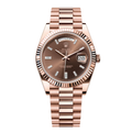 Day-Date 40mm Rose Gold Chocolate Baguette Dial Watch