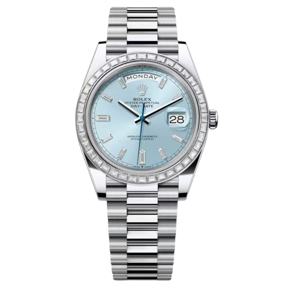 Day-Date Ice Blue Dial, Platinum, 40.0 mm Watch