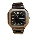 Capitos Dial Men's Black Brown Metal Watch