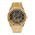 Double Balance Wheel Openworked Yellow Gold 41mm Watch
