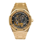Double Balance Wheel Openworked Yellow Gold 41mm Watch