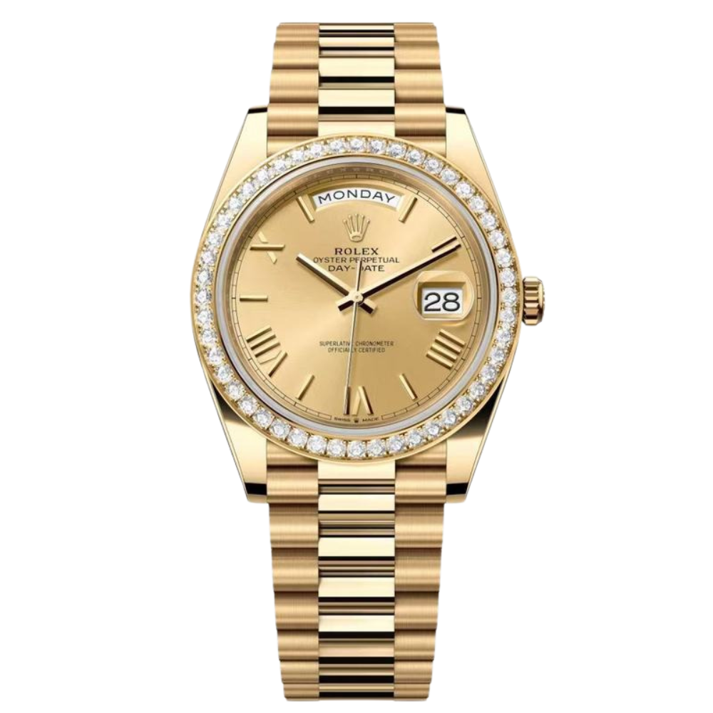 Champagne Dial, 18 kt Yellow Gold, 40.0 mm Watch