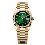 25mm 18K Yellow Gold with Green Dial Watch