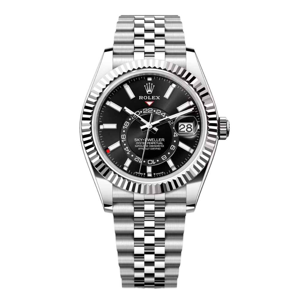 Bright Black Dial Oystersteel & White Gold 42mm Watch