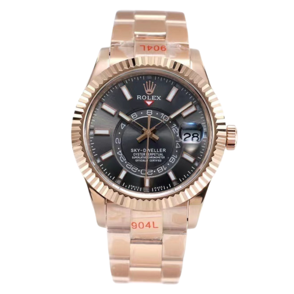 18 ct Everose Gold with Dark Rhodium Dial Watch