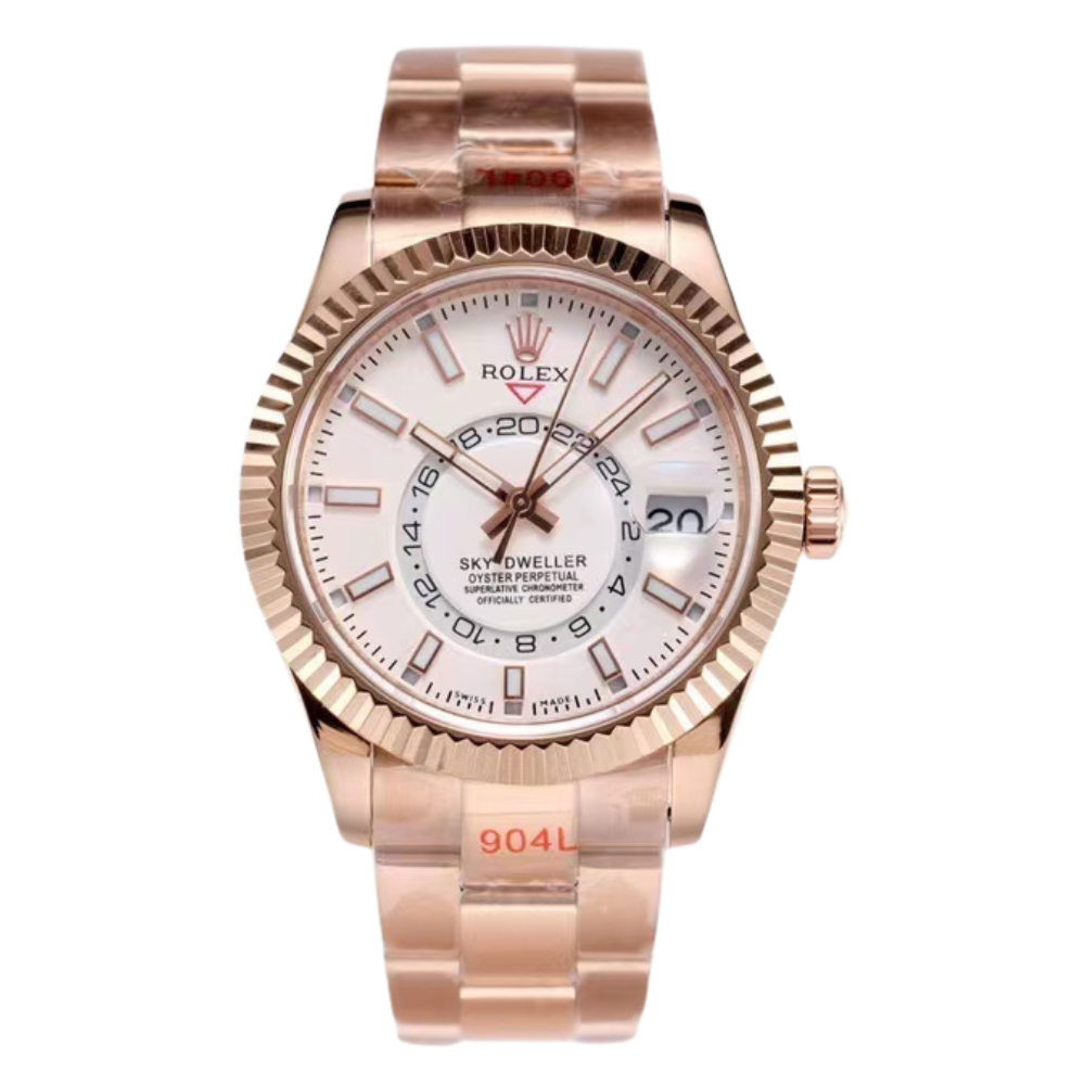 18k Rose Gold With a White Dial Watch