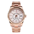 18k Rose Gold With a White Dial Watch