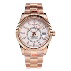 18k Rose Gold With a White Dial Watch