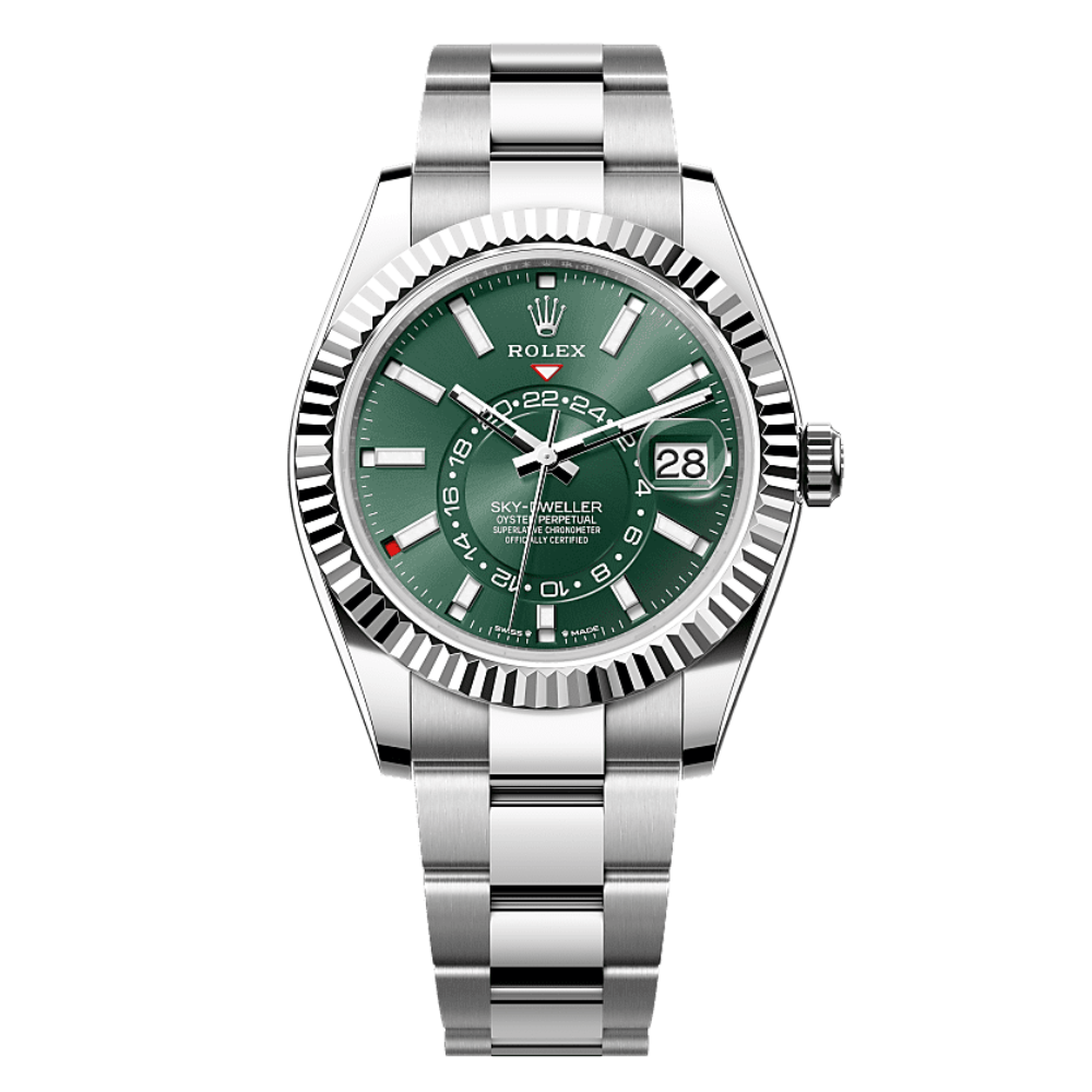 Sky-Dweller Mint Green Dial & Oyster Bracelet Watch