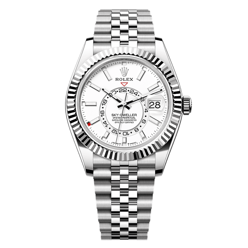 White Dial Steel and White Gold Jubilee Watch