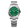 Oyster Perpetual Steel Watch With Green Dial