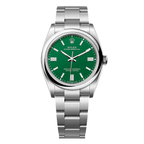 Oyster Perpetual Steel Watch With Green Dial