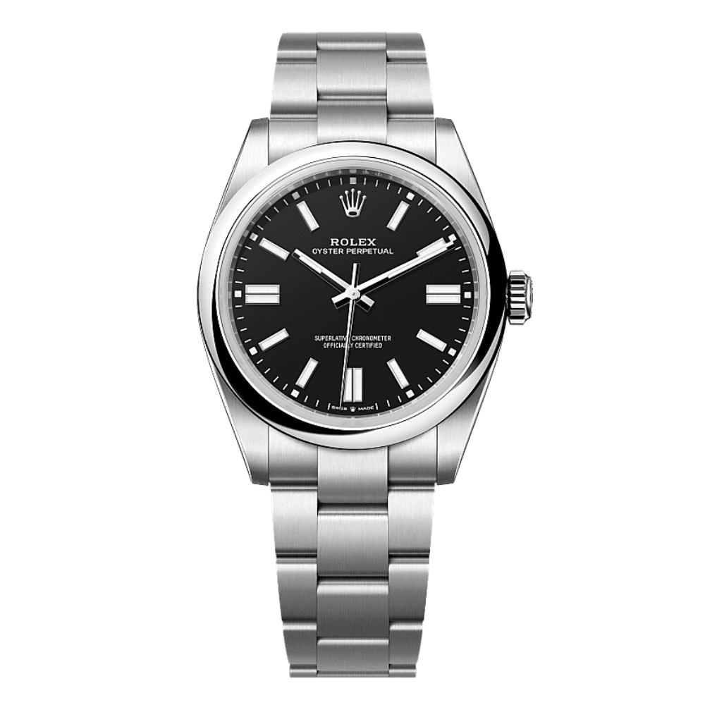 Oyster Perpetual With Black Dial and Oystersteel Bracelet Watch