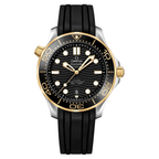 300M 42MM Black Dial Rubber Strap Watch