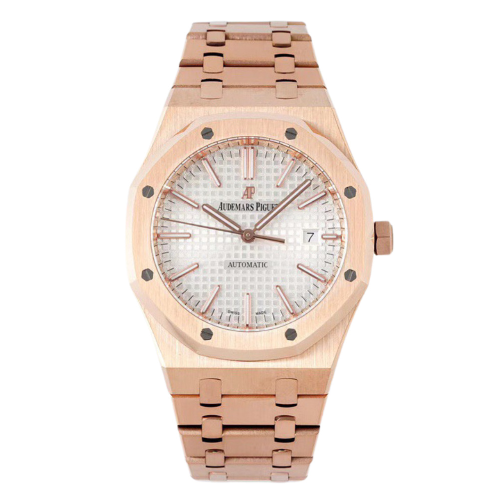 Automatic 41mm 18ct Rose Gold With Silver Dial Watch