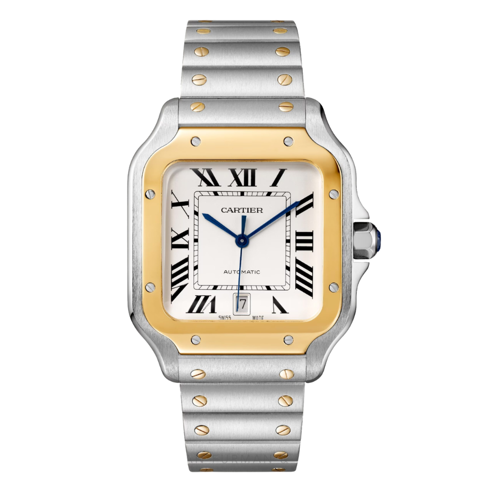 Stainless Steel Case and Yellow Gold Bezel Watch