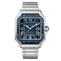 Stainless Steel Case & Blue Striated Dial Watch