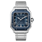 Stainless Steel Case & Blue Striated Dial Watch