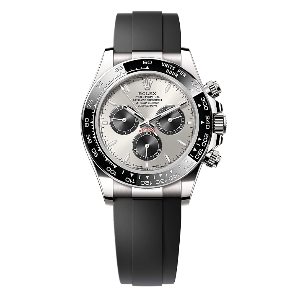 Cosmograph Daytona White Gold With Steel Bright Black Dial Watch