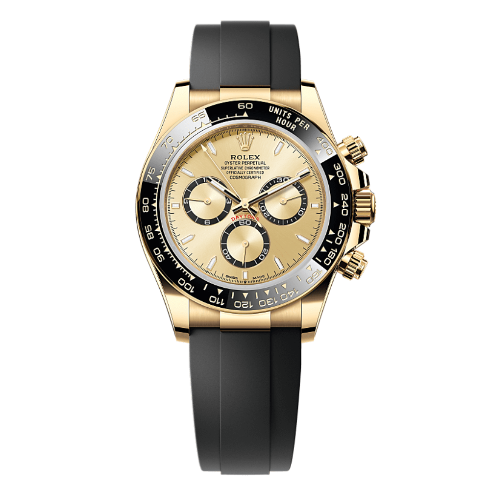 Cosmograph 40 mm Champagne Dial With Black Subdials & Oysterflex Bracelet Watch