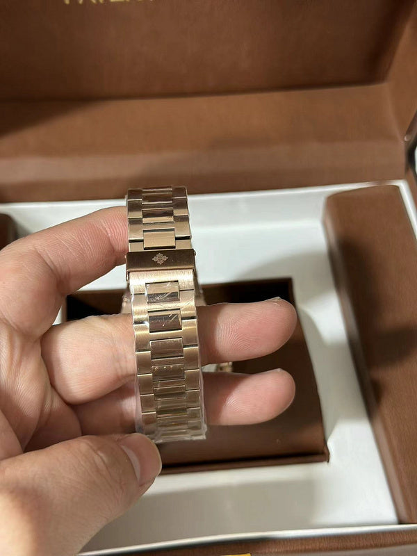 Rose Gold Case and Bracelet With Brown Dial Watch