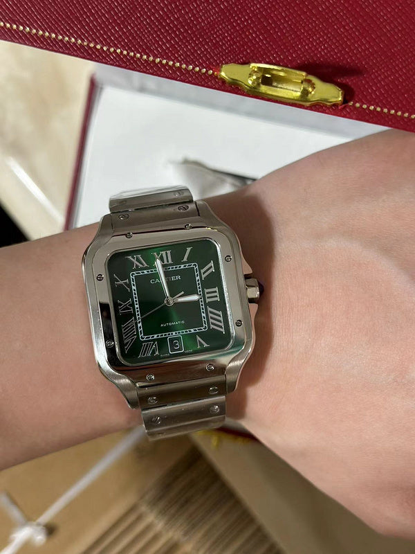 Stainless Steel With Green Dial Watch
