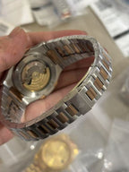 Two-Tone Rose Gold & Silver Luxury Nautilus-Style Watch