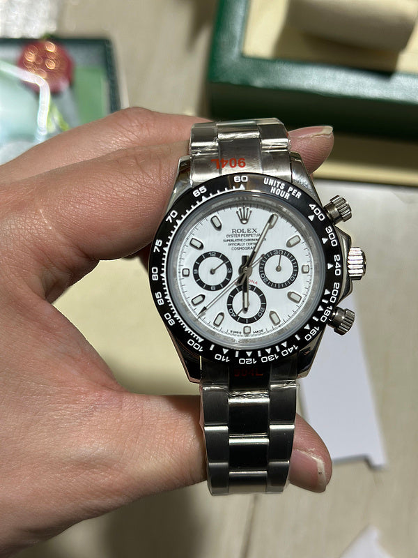 Cosmograph Daytona Stainless Steel White "Panda" Dial Watch