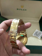 Cosmograph Daytona Yellow Gold With Black Dial and Oyster Bracelet Watch