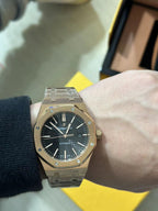 Rose Gold with Black "Grande Tapisserie" Dial Watch