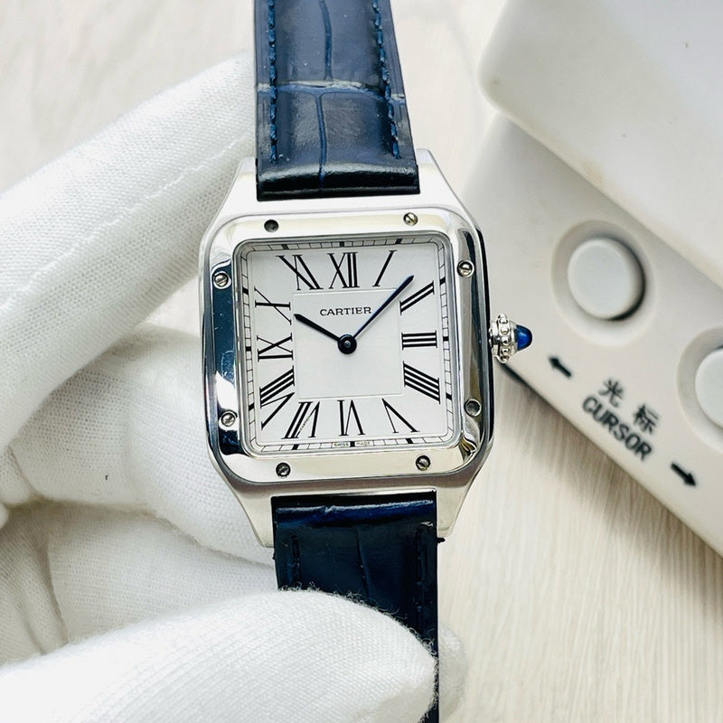Santos-Dumont 38mm stainless steel & alligator watch