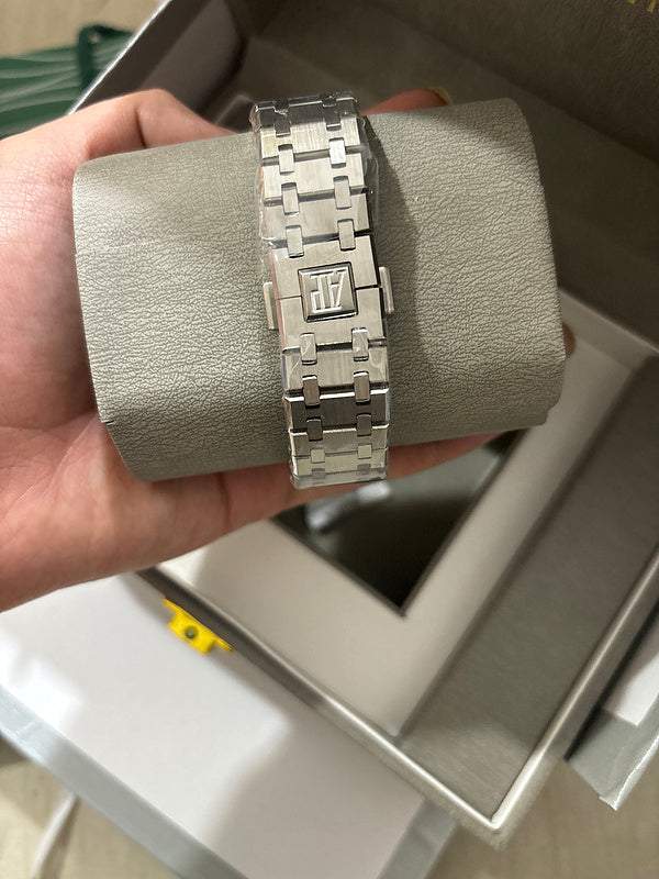 Double Balance Wheel Openworked Steel Watch