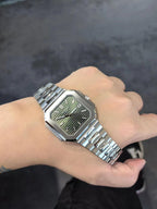 Stainless Steel Patek Philippe Cubitus 'Olive Green' Dial Watch