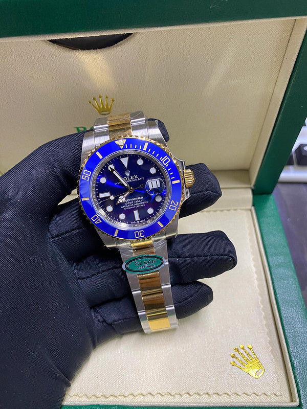 Submariner Date Two-Tone Stainless Steel/Yellow Gold 41mm Rolesor Blue Dial Watch