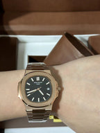 Rose Gold Case and Bracelet With Brown Dial Watch