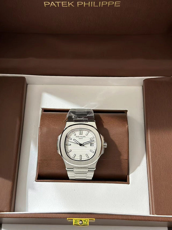 White Dial Stainless Steel Luxury Watch