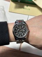 Bright Black Dial Oystersteel & White Gold 42mm Watch
