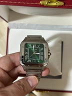 Stainless Steel With Green Dial Watch
