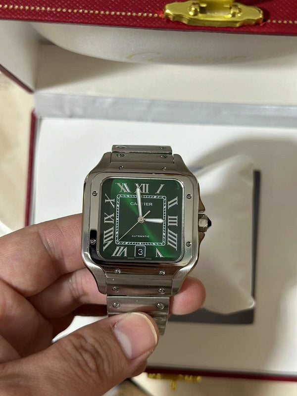 Stainless Steel With Green Dial Watch
